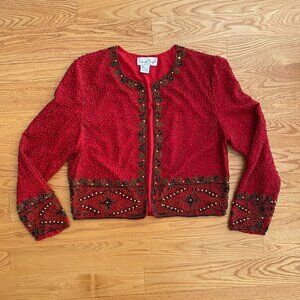 Vintage Laurence Kazar red jacket